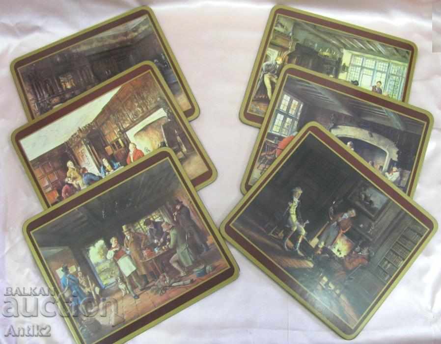 Old Cork Pads England PIMPERNEL - 6 Old Cork Pads England PIMPERNEL - 6