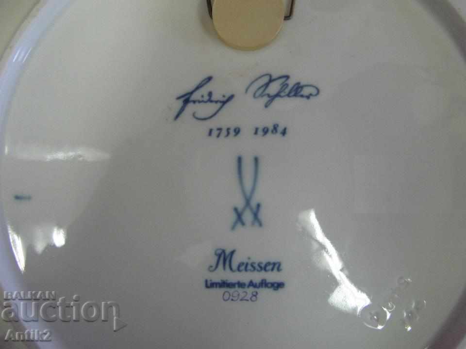1984 Meissen Wall Plate Decorative Marked - 6 1984 Meissen Wall Plate Decorative Marked - 6