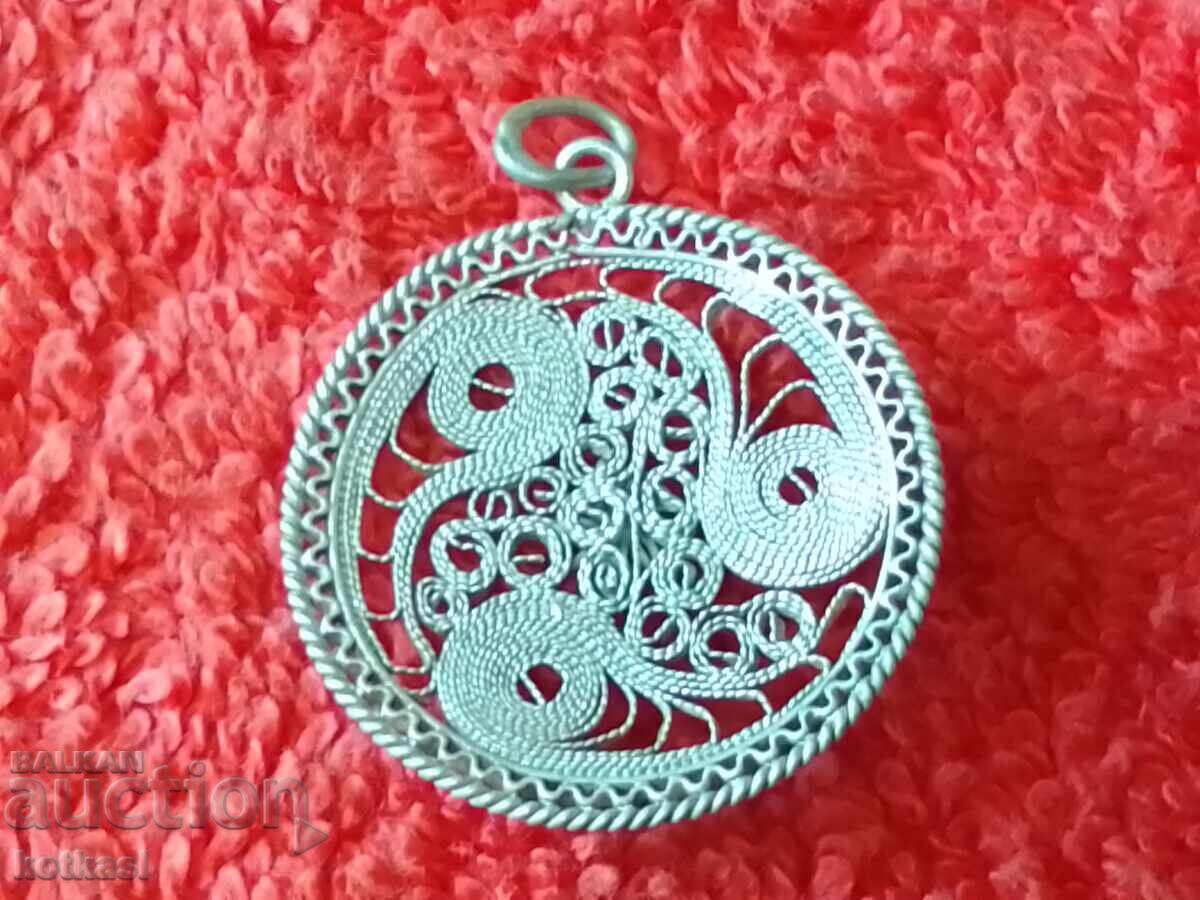 Pandantiv din filigran de argint foarte vechi - 5