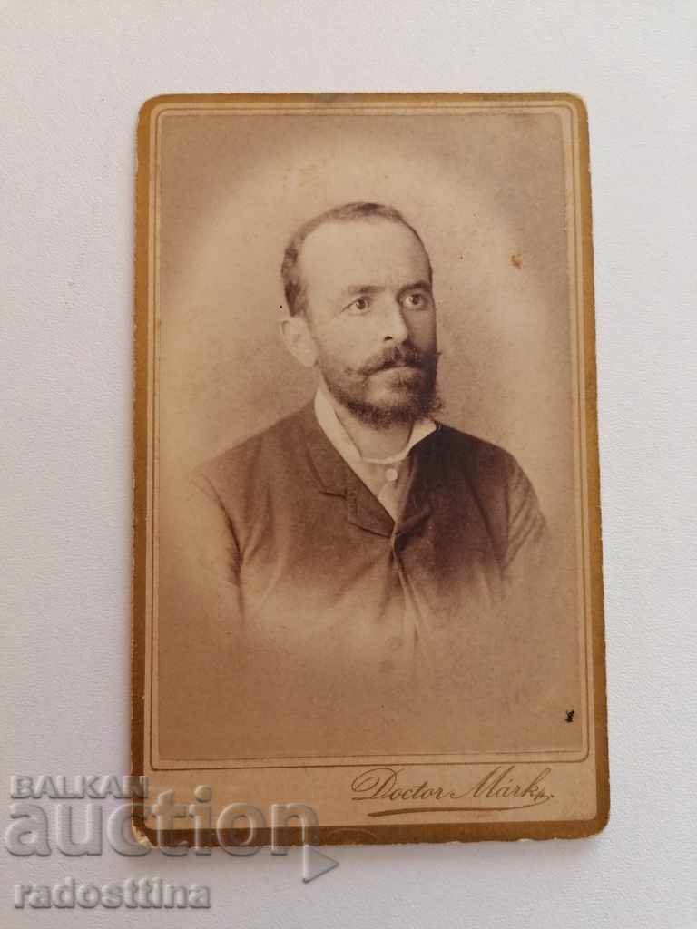 Снимка картон фотография Д-р Марк Лом 1887 г.