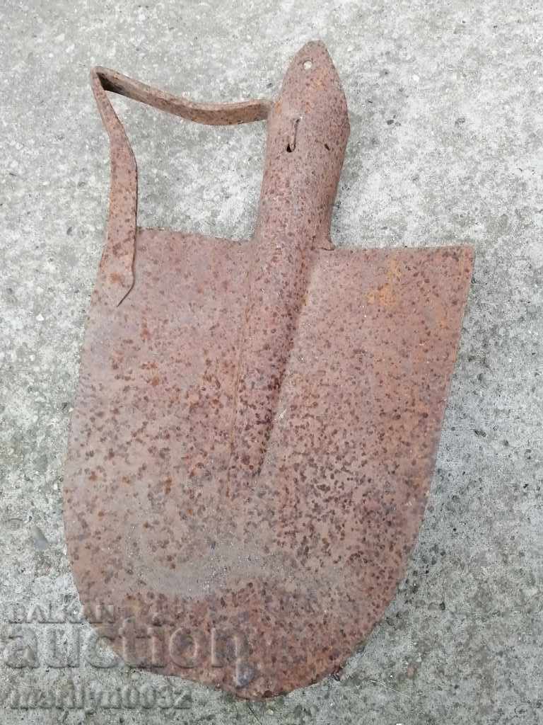 Old straight shovel, wrought iron - 6 Old straight shovel, wrought iron - 6