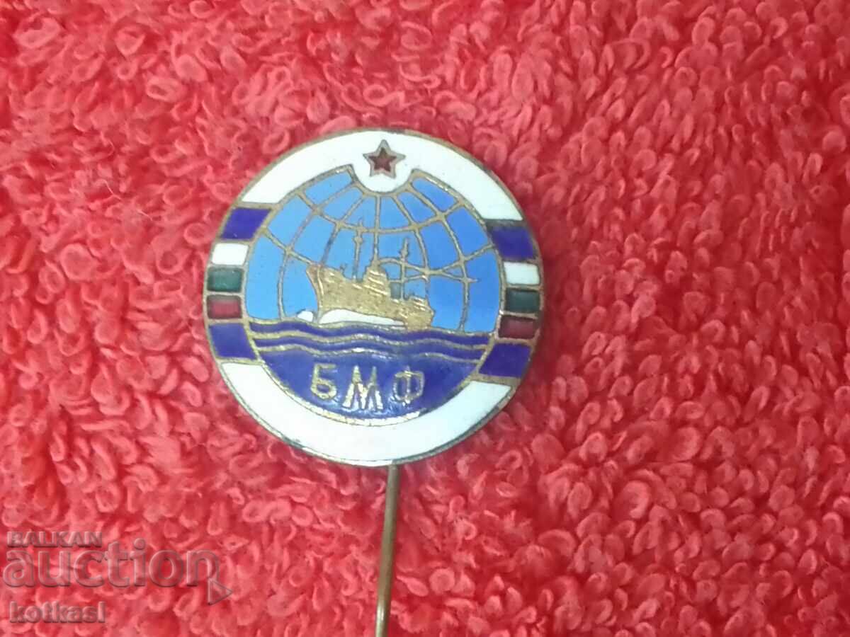Old social sign badge bronze pin enamel BMF - 7 Old social sign badge bronze pin enamel BMF - 7