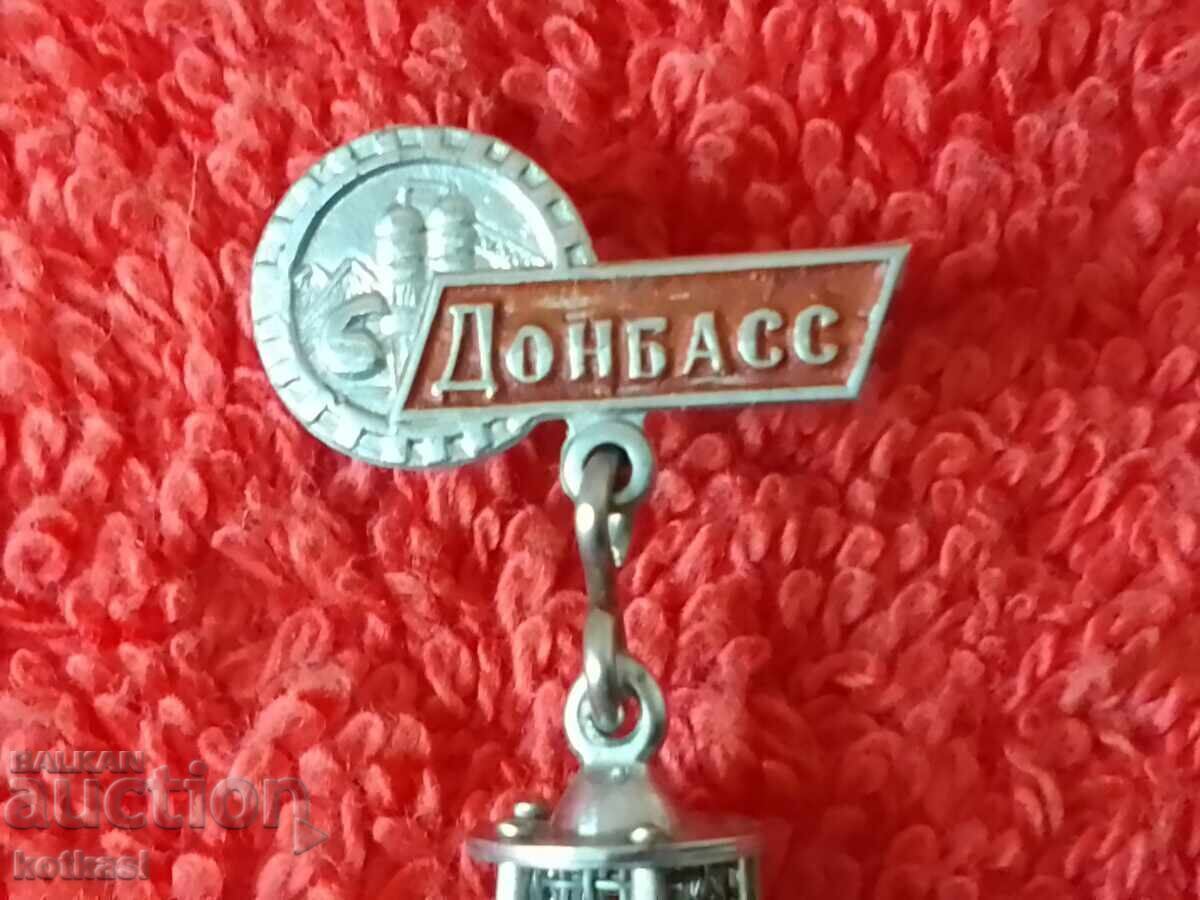 Livrarea Vechi insignă metalică sportivă mare semn orașul Donbass
