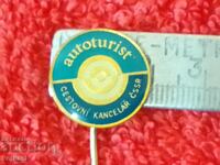 Παλιό μπρούτζινο σήμα καρφιτσών αυτοτουριστών CSSR
