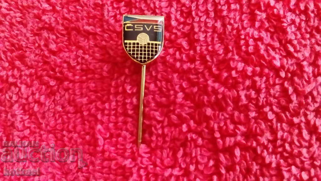 Delivery of Old Solid Bronze Pin Sports Badge Volleyball Delivery of Old Solid Bronze Pin Sports Badge Volleyball