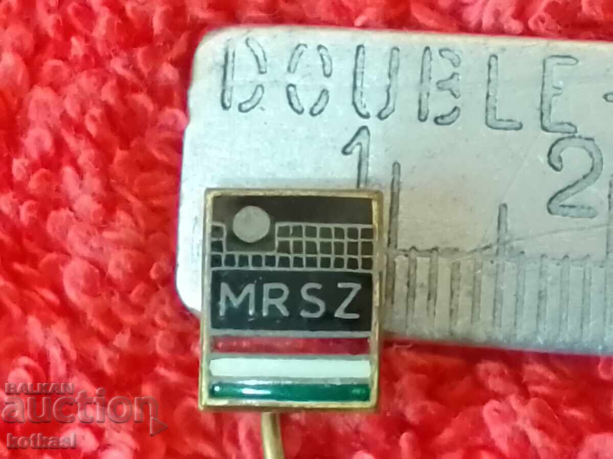 Old solid bronze pin badge Volleyball Hungary Old solid bronze pin badge Volleyball Hungary