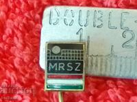 Old solid bronze pin badge Volleyball Hungary