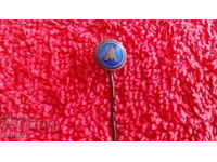 Old badge bronze pin enamel A