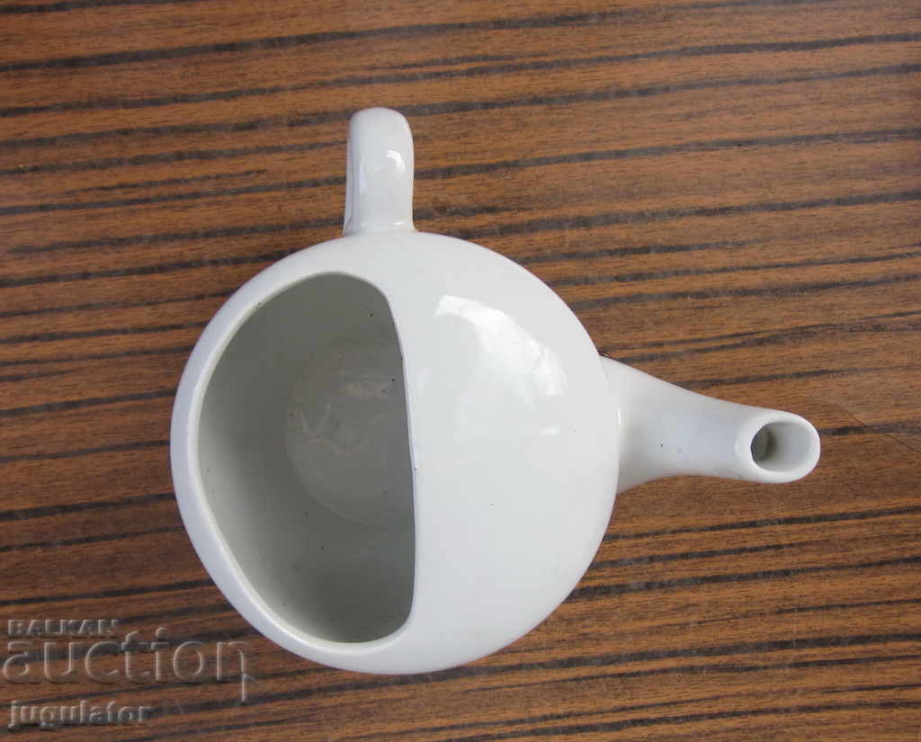 old medical porcelain drinker feeder unused