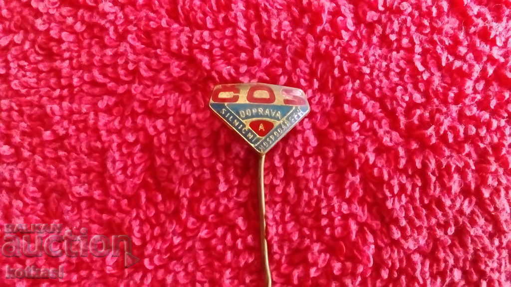 Auction Old Solid Bronze DOPRAVA Pin Badge Auction Old Solid Bronze DOPRAVA Pin Badge