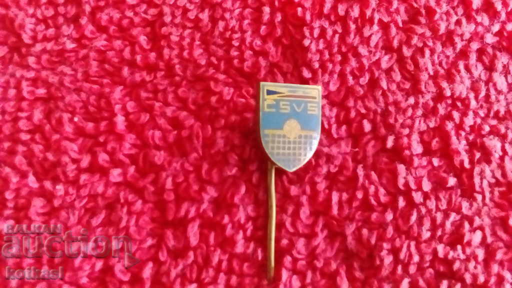 Auction Old Sports Badge Bronze Pin Volleyball CSVS Auction Old Sports Badge Bronze Pin Volleyball CSVS