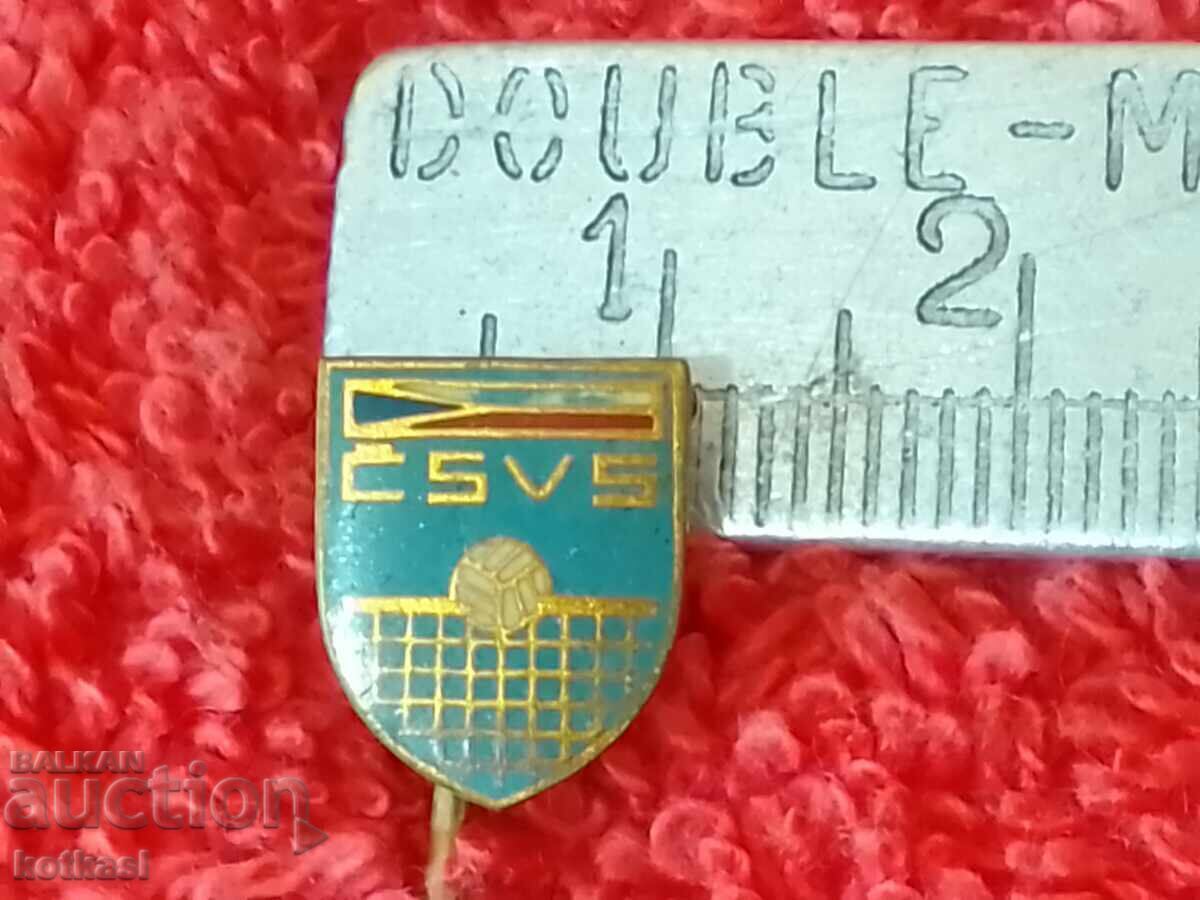 Ecuson Sport Vechi Bronz Pin Volei CSVS