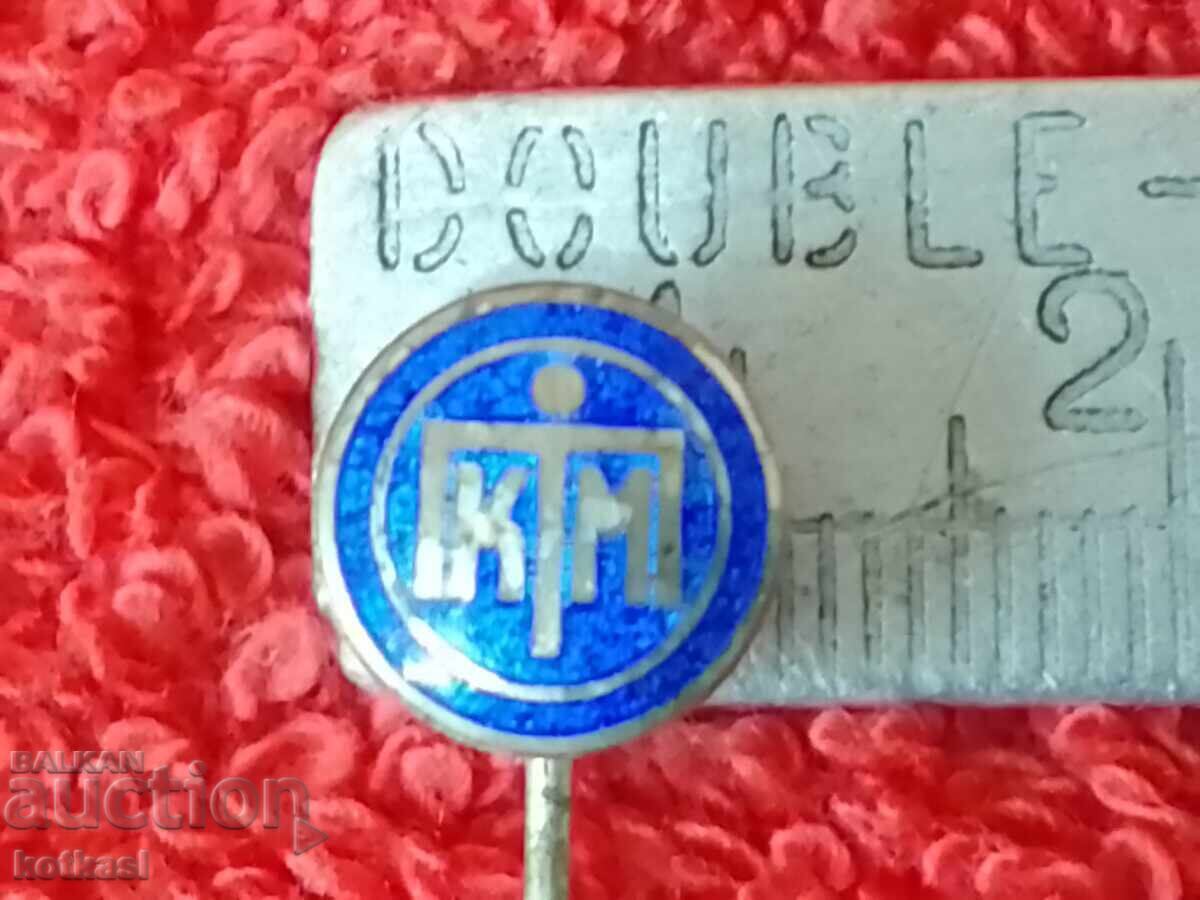Old silver marked 935 badge pin enamel KTM Old silver marked 935 badge pin enamel KTM