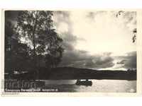 Old card - Samokov, Evening by the lake