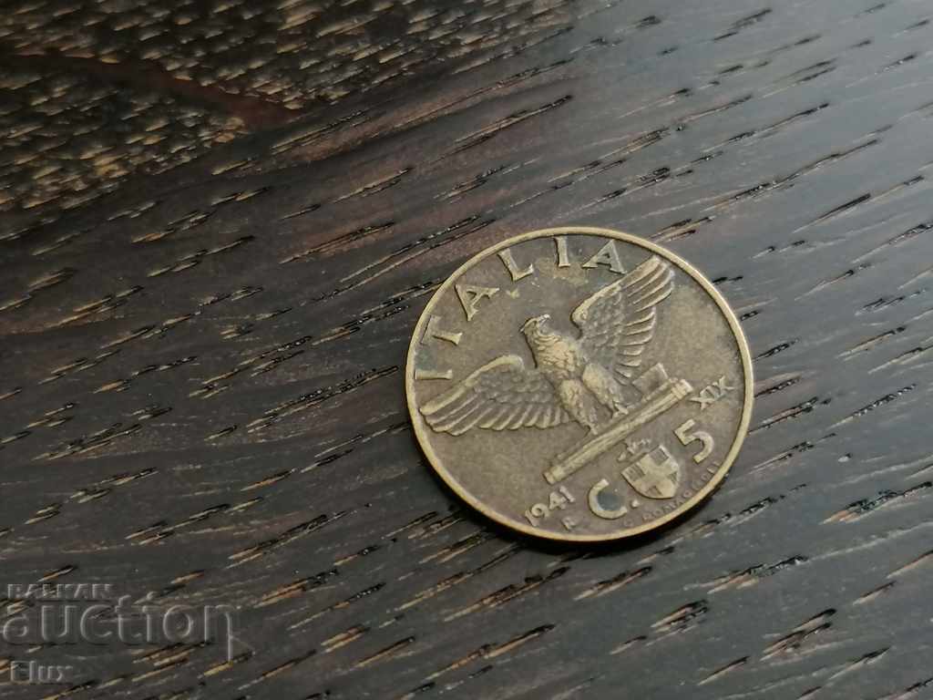 Монета - Италия - 5 чентесими | 1941г.