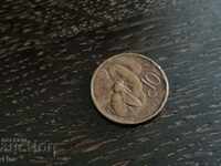 Moneda - Italia - 10 centi 1922.