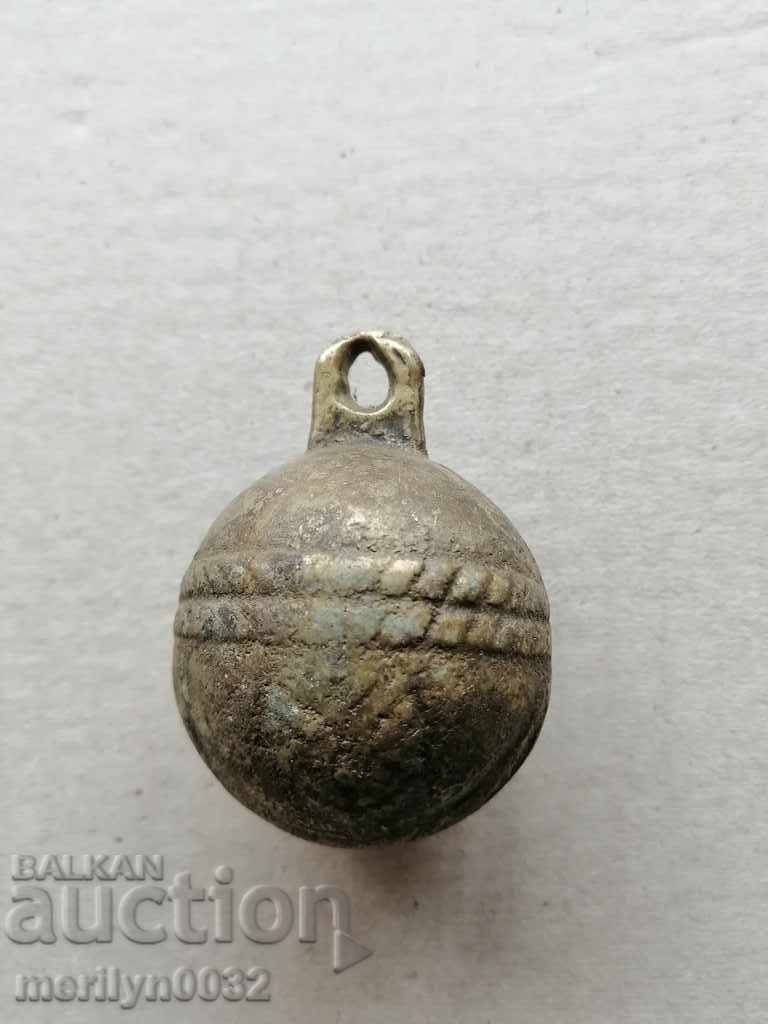 Bronze "nut" type horse cart bell - 19th century