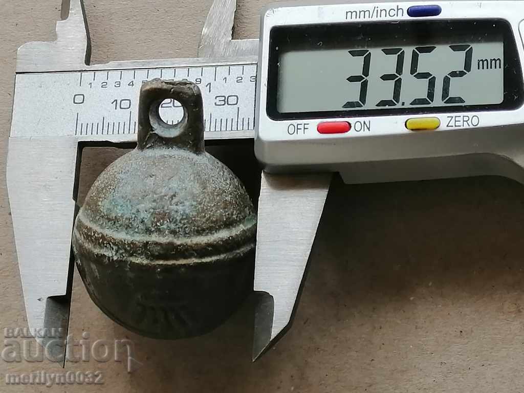 Бронзово звънче за конски впряг тип "орехче" - 19-ти век - 5 Бронзово звънче за конски впряг тип "орехче" - 19-ти век - 5