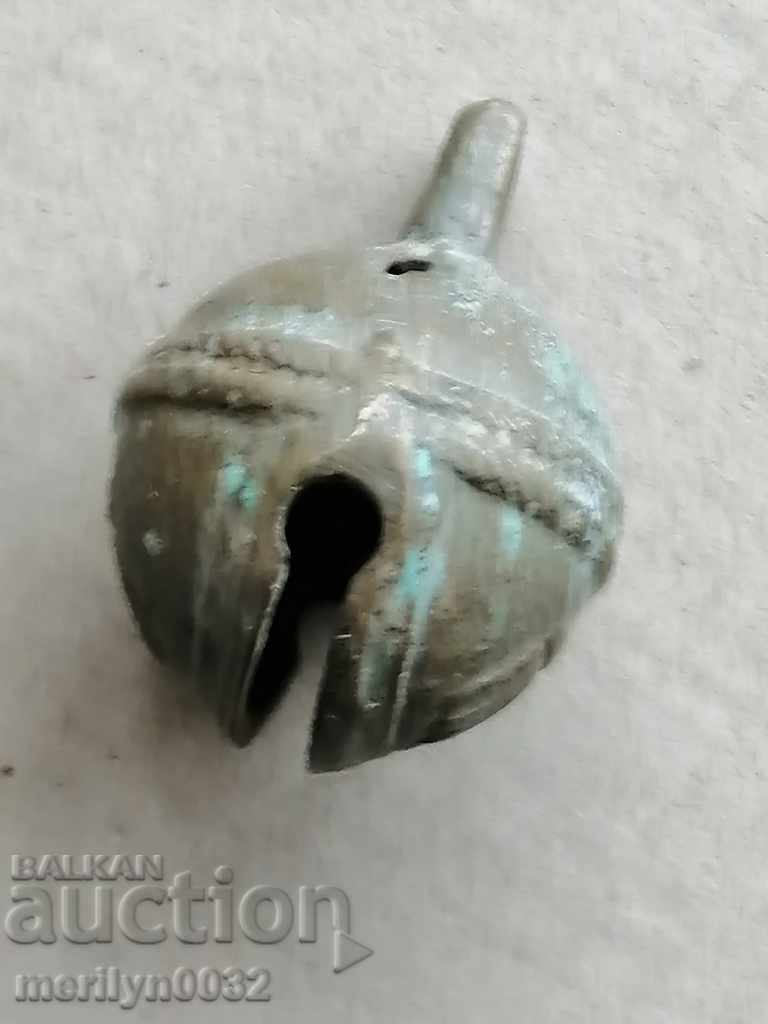 Бронзово звънче за конски впряг тип "орехче" - 19-ти век - 7 Бронзово звънче за конски впряг тип "орехче" - 19-ти век - 7