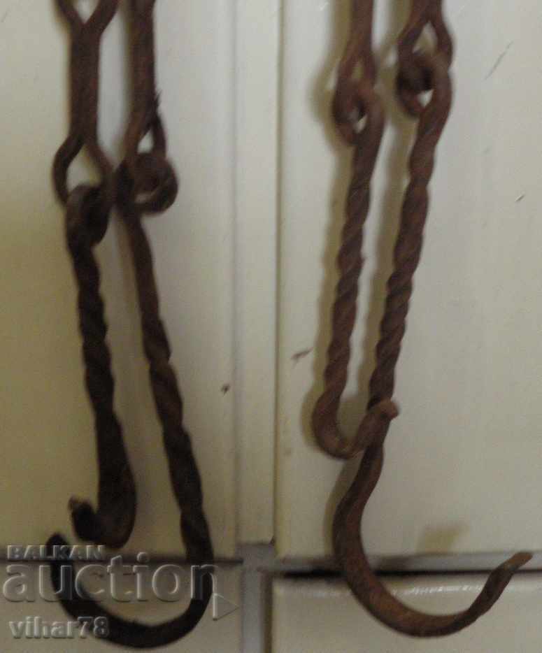 Forged chain 2 pieces lot with hook, hearth hook with price 99.99 BGN | € 51.12 Forged chain 2 pieces lot with hook, hearth hook with price 99.99 BGN | € 51.12