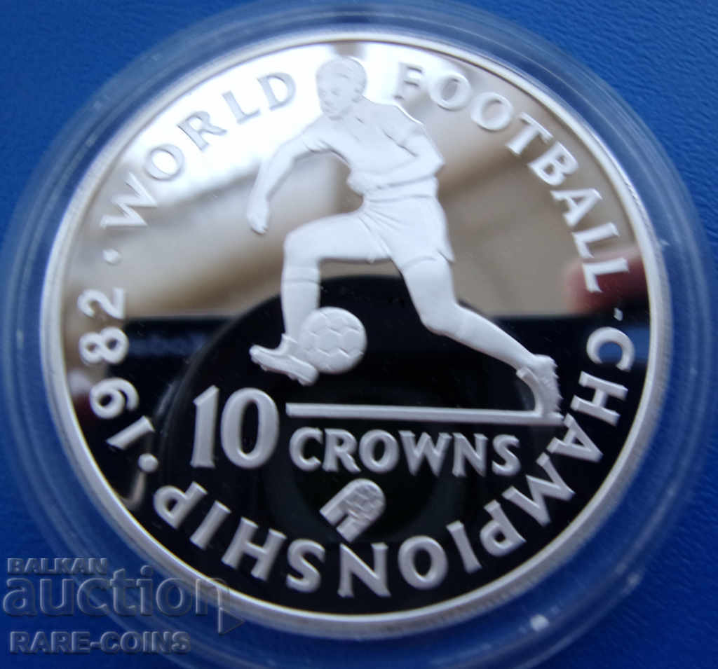 Turk and Caicos 10 Crowns 1982 UNC PROOF Rare Original