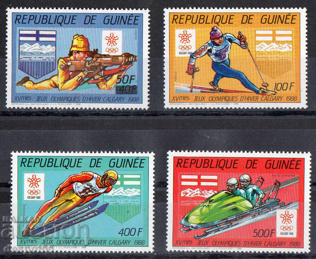 1987. Guinea. Winter Olympics - Calgary '88, Canada.