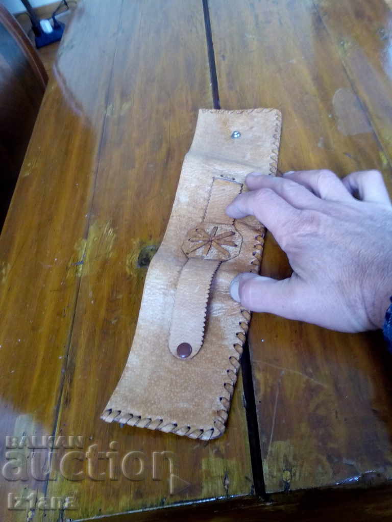 Old leather wallet, purse - 5 Old leather wallet, purse - 5