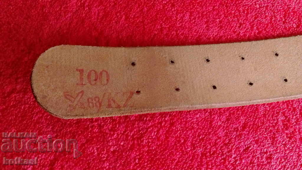 Delivery of Old military leather belt excellent Czechoslovakia