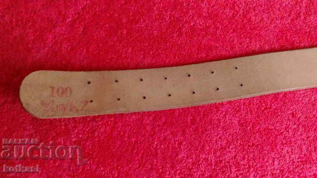 Old military leather belt excellent Czechoslovakia - 5