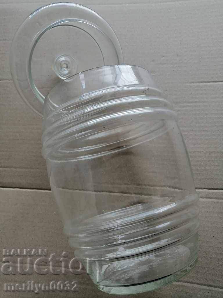 Стъклен немски буркан за бонбони бутилка с цена 75.00 лв. | € 38.35 Стъклен немски буркан за бонбони бутилка с цена 75.00 лв. | € 38.35