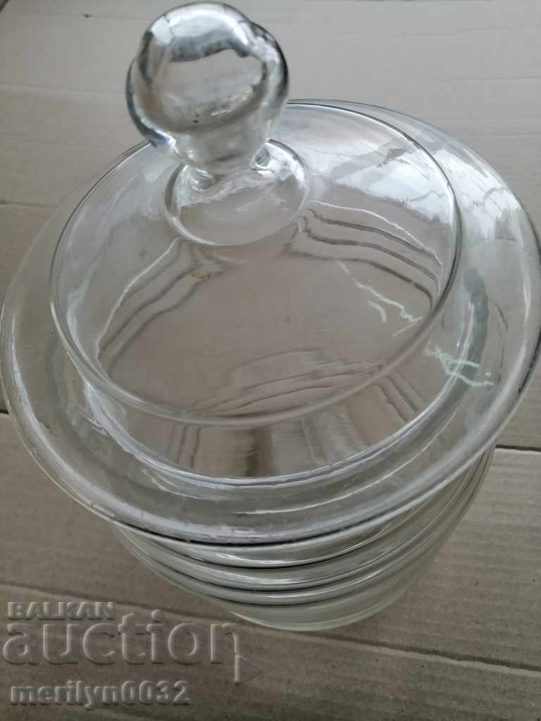 Стъклен немски буркан за бонбони бутилка - 6 Стъклен немски буркан за бонбони бутилка - 6