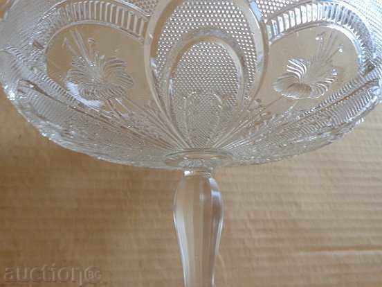 Crystal glass fruit bowl, bowl, candy, glass - 5