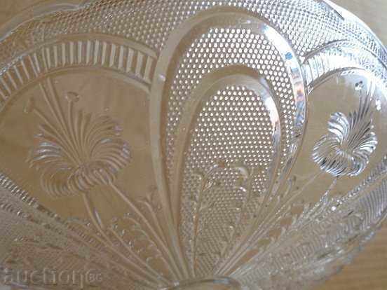 Crystal glass fruit bowl, bowl, candy, glass - 7
