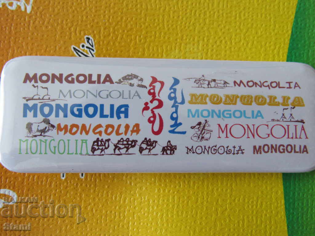 Auction Metal badge - I LOVE MONGOLIA Auction Metal badge - I LOVE MONGOLIA