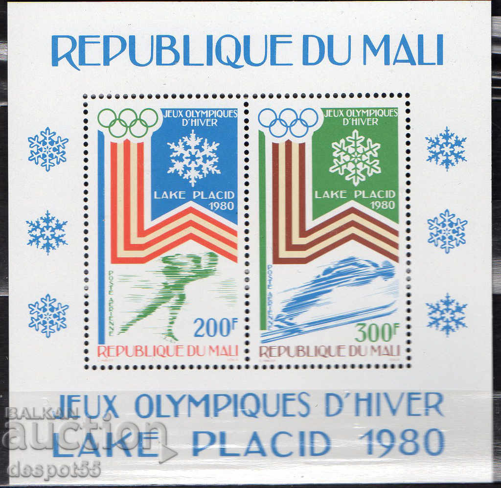 1980. Mali. Jocurile Olimpice de iarnă - Lake Placid, SUA. Block.