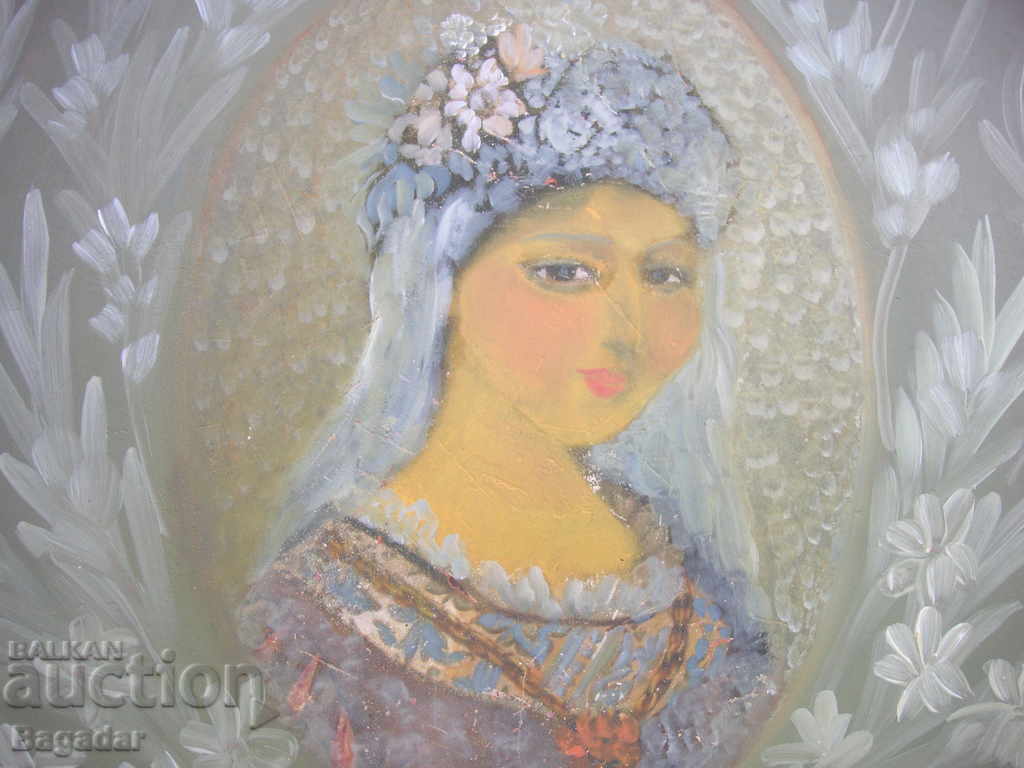 Παλιό ζωγραφισμένο μεγάλο δίσκο τάβλι με τιμή 180.00 BGN | € 92.03 Παλιό ζωγραφισμένο μεγάλο δίσκο τάβλι με τιμή 180.00 BGN | € 92.03