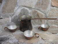 Ibriș din cupru și cești