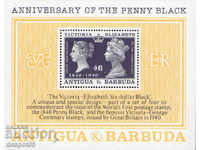 1990. Antigua și Barbuda. 150 de ani de Penny Negru. Block.