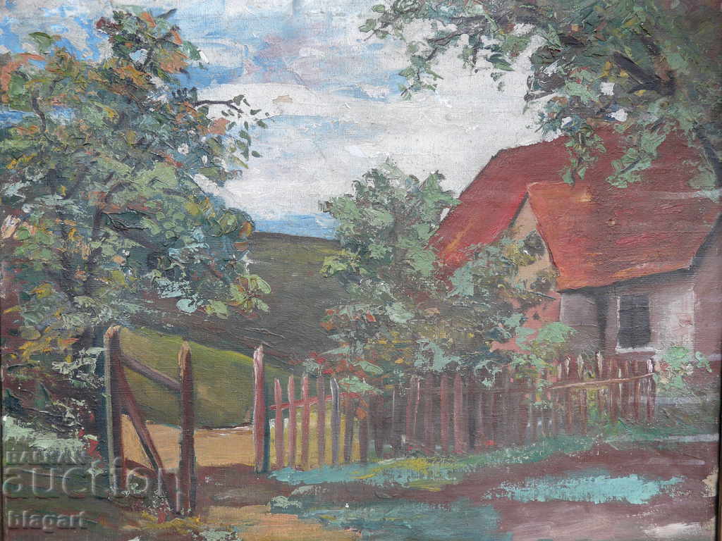 Аукцион Двустранна картина-1915год. -подпис