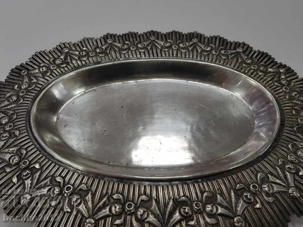 Auction Rare silver Renaissance dish for Turkish delight Auction Rare silver Renaissance dish for Turkish delight