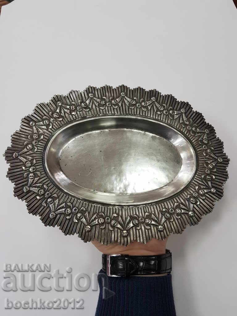 Rare silver Renaissance dish for Turkish delight - 7 Rare silver Renaissance dish for Turkish delight - 7