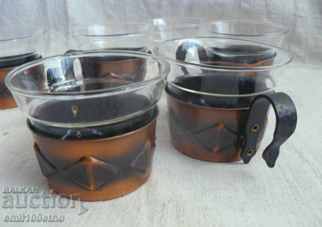 Coffee glassware set with coasters - 7 Coffee glassware set with coasters - 7