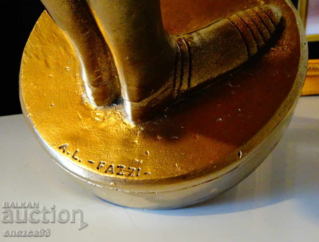 Arnaldo Fazzi (1855 - 1944) sculpture, statue Knight. - 5 Arnaldo Fazzi (1855 - 1944) sculpture, statue Knight. - 5