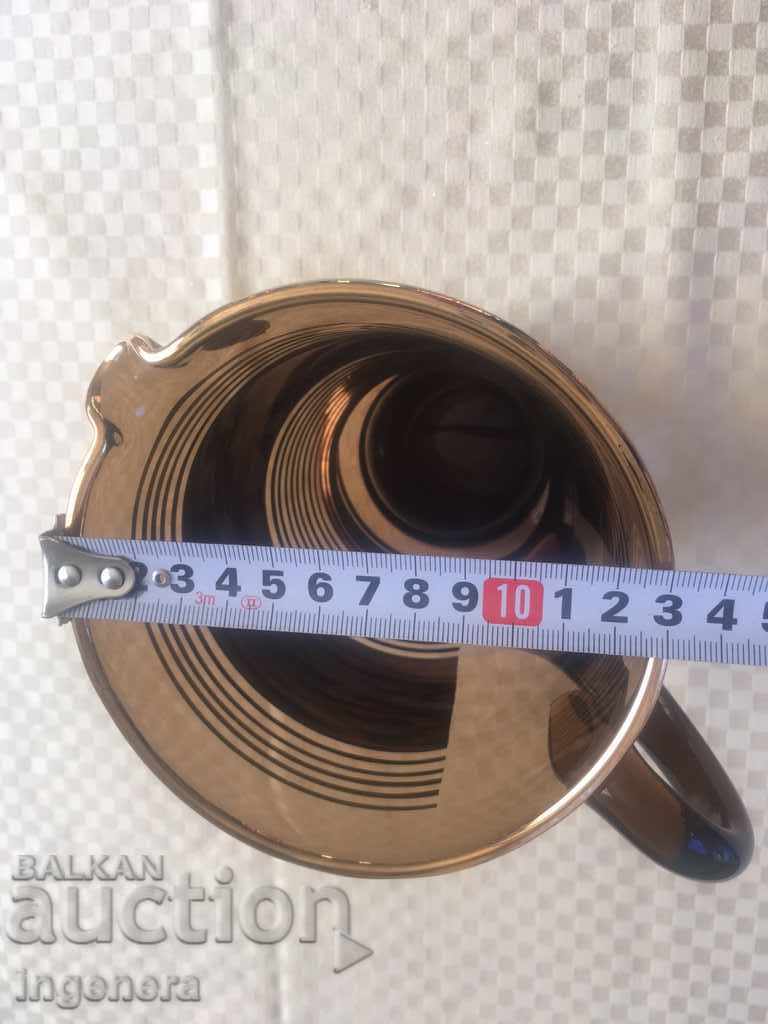 HEAVY BOHEMIA CZECH REPUBLIC GOLD GLASS with price 23.00 BGN | € 11.76