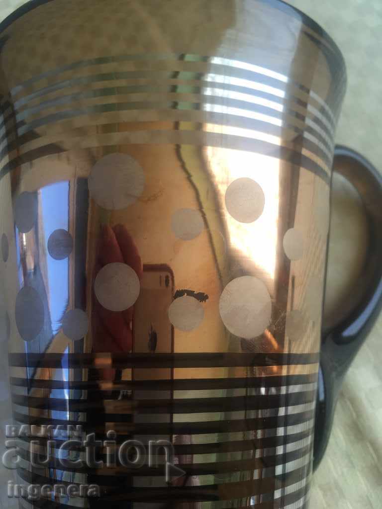 HEAVY BOHEMIA CZECH REPUBLIC GOLD GLASS - 6