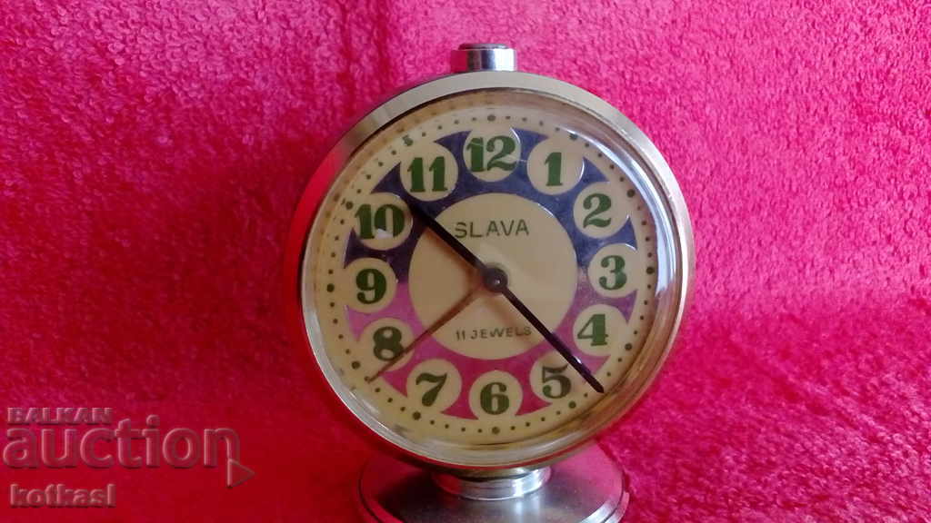 Old Soviet desk clock Alarm clock Slava SLAVA USSR excellent with price 125.50 BGN | € 64.17 Old Soviet desk clock Alarm clock Slava SLAVA USSR excellent with price 125.50 BGN | € 64.17