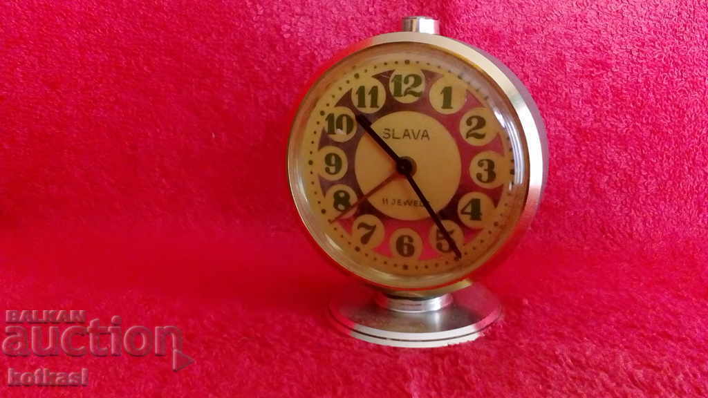 Old Soviet desk clock Alarm clock Slava SLAVA USSR excellent - 7 Old Soviet desk clock Alarm clock Slava SLAVA USSR excellent - 7