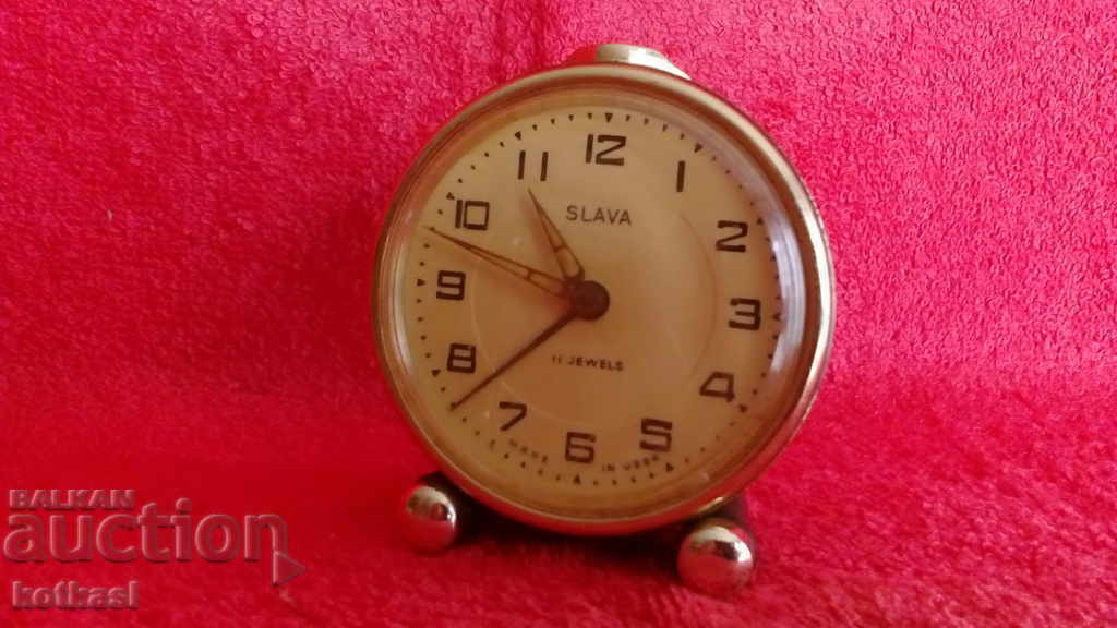 Old Soc Clock Alarm Clock Slava SLSVA Mother of Pearl USSR Russia with price 85.50 BGN | € 43.72 Old Soc Clock Alarm Clock Slava SLSVA Mother of Pearl USSR Russia with price 85.50 BGN | € 43.72