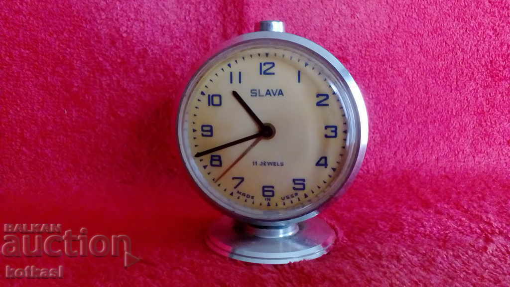 Old social desktop Clock Budilink Slava SLAVA USSR Russia