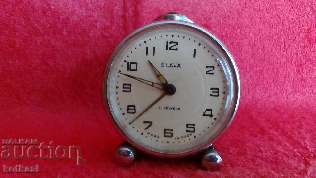 Old Social Mother of Pearl Clock Alarm Clock Slava SLAVA USSR Russia with price 65.50 BGN | € 33.49 Old Social Mother of Pearl Clock Alarm Clock Slava SLAVA USSR Russia with price 65.50 BGN | € 33.49